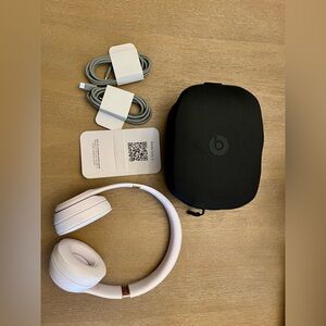 Light pink and rose gold Beats Solo 4 Wireless Headphones